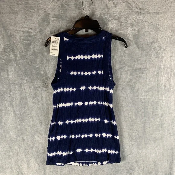 Jenni Women's Tank Top S Blue Tie Dye Stripes Pajamas PJs Lounge Crew Neck NWT‎ - Picture 2 of 9